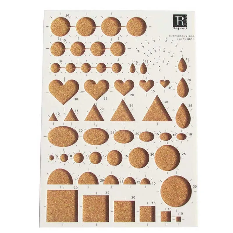 Quilling Template Pattern Board with cork underlay for DIY Craft Paper Strips Decorative Design free shipping