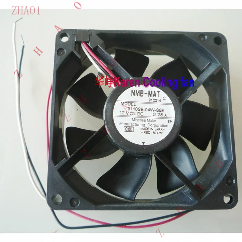 Z   1PCS  for 3110SB-04W-S69 8025 12V 0.28A 3-wire alarm cooling fan