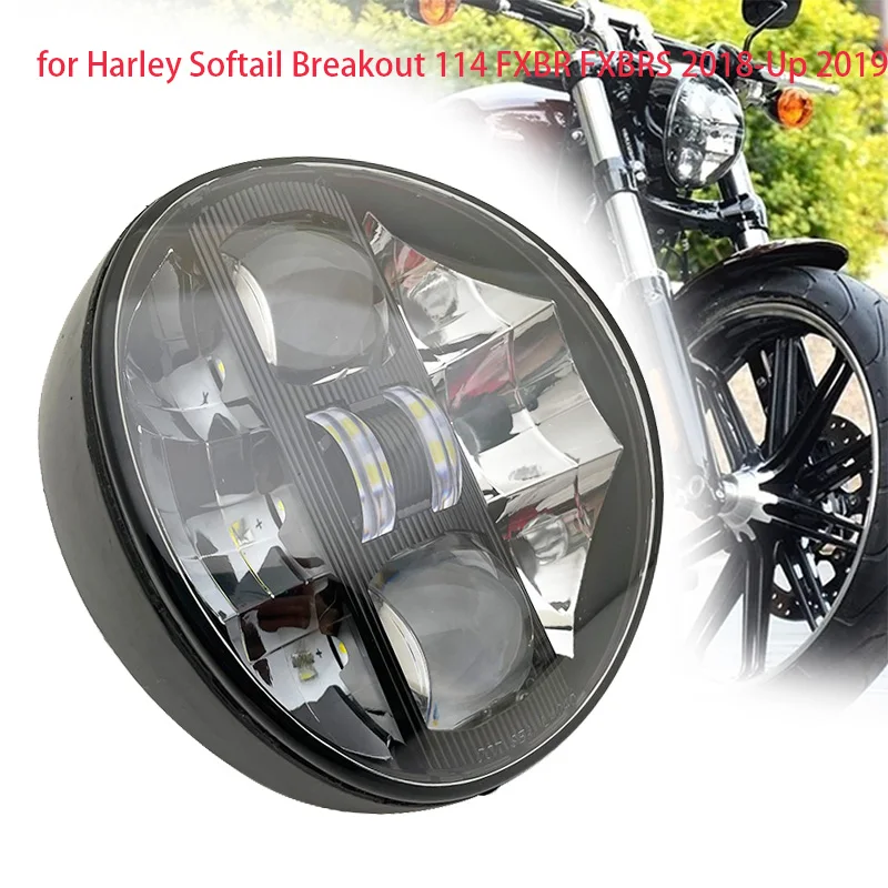 White DRL Daytime Running Light LED Front Headlight Headlamp Waterproof for Harley Softail Breakout 114 FXBR FXBRS 2018-Up 2019