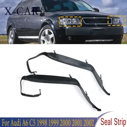 X-CAR Headlight Seal Strip Waterproof Accessories Under The Headlights Plastic For Audi A6 C5 1998 1999-2002 4B0941191