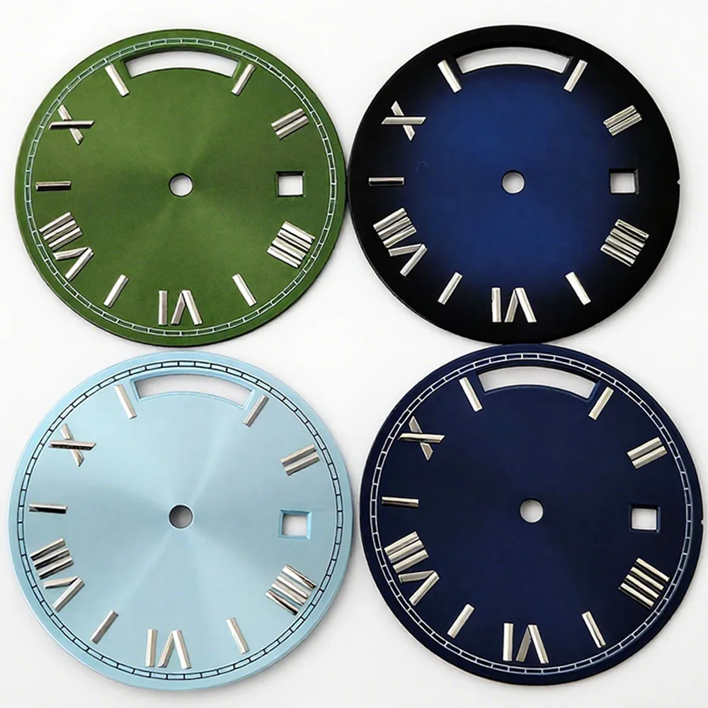 

Для циферблата 8285, серебряный индекс, синий/черный, синий/зеленый/светло-синий циферблат, без светящегося циферблата 30,8 мм для механизма 8285