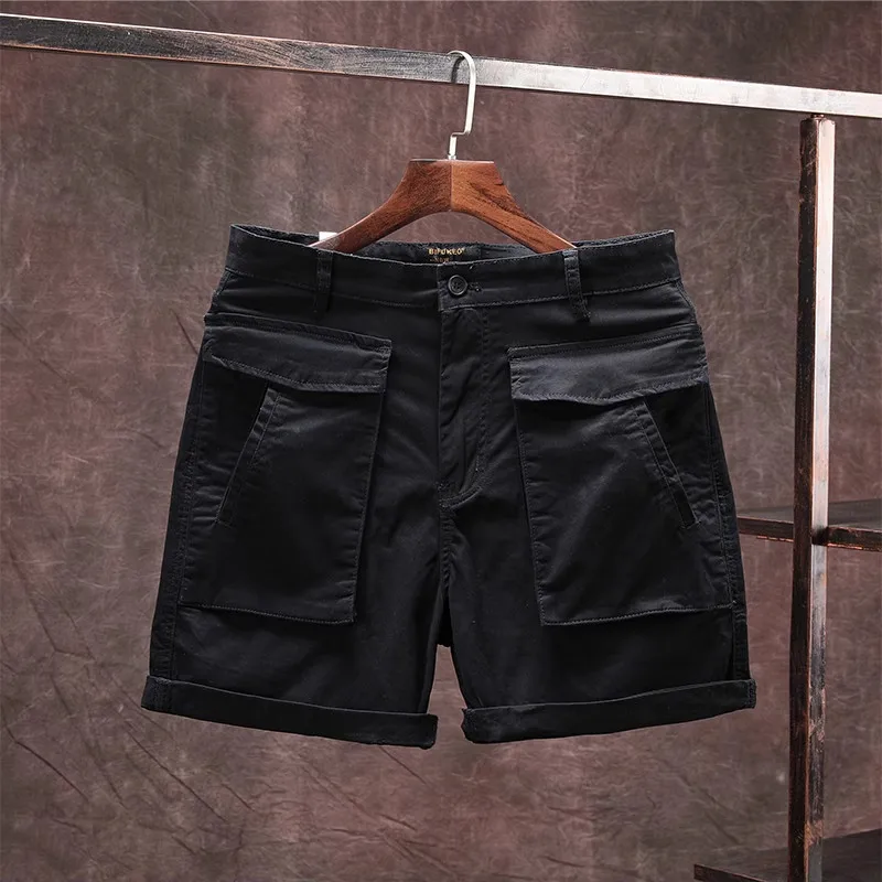 

Loose Fit Men's Outdoor orts Four-ket Retro Sle Five-Piece Casual Summer Trousers Straight Leg Faionable And Versatile