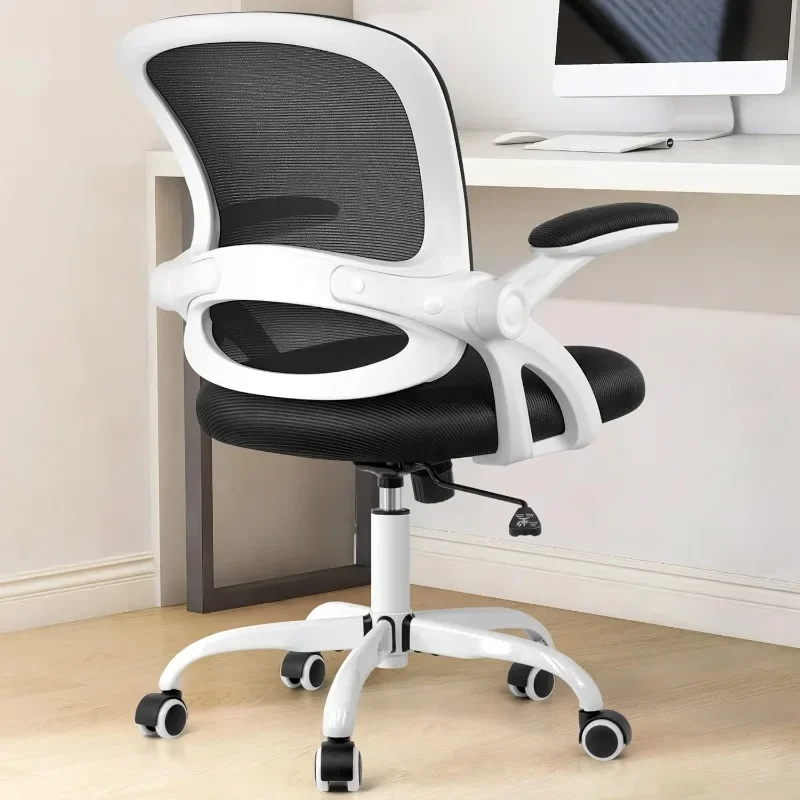

Office Chair, Ergonomic Desk Chair, Mesh Computer Chair Height Adjustable, Comfy Swivel Task Chair with Wheels and Flip-up Arms