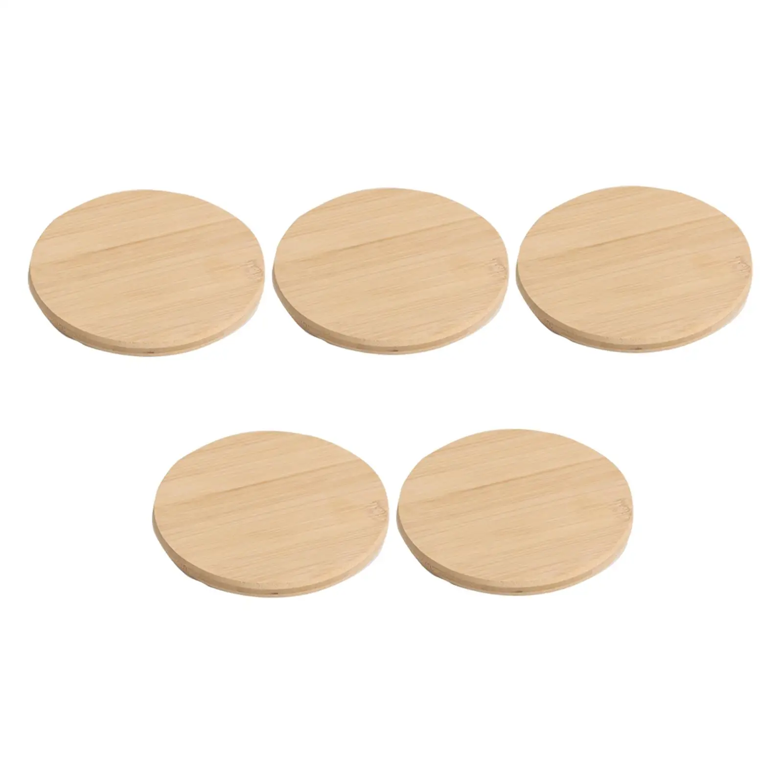 5 Pieces Rustic Wooden Coaster, Tabletop Protection Insulation Pad Kitchen