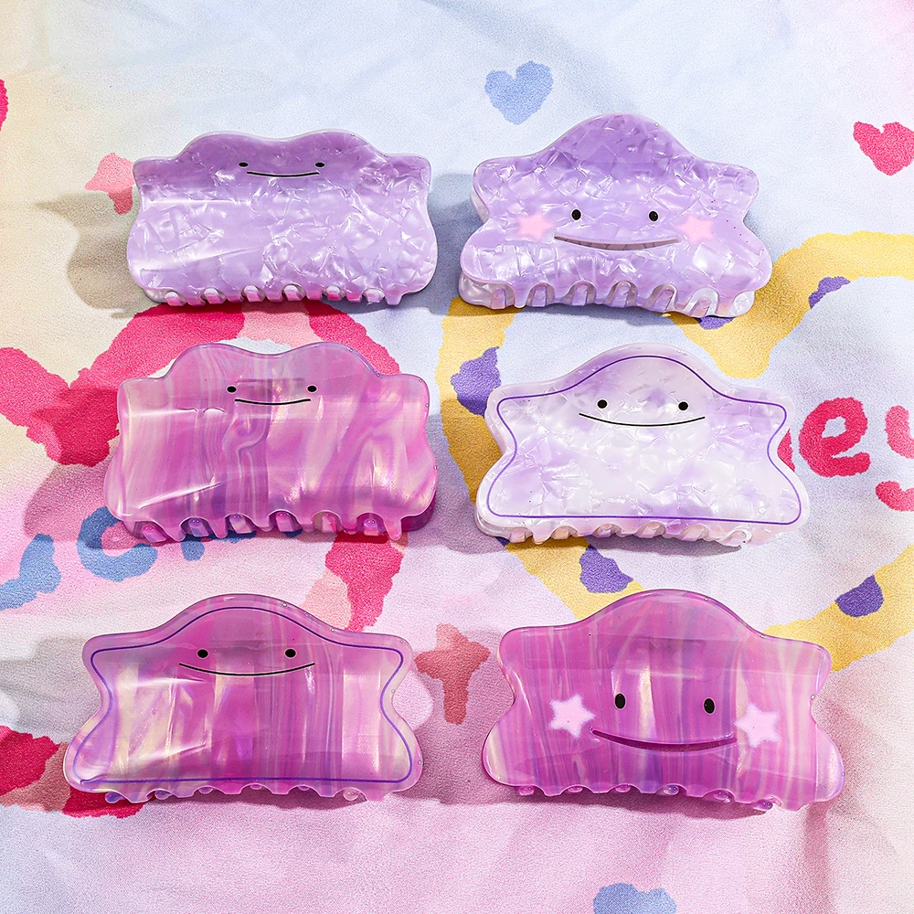 

1 шт./6 шт. фиолетовая серия «облако» коготь для волос свежего цвета простой милый дизайн добавляет сладость к вашему прически