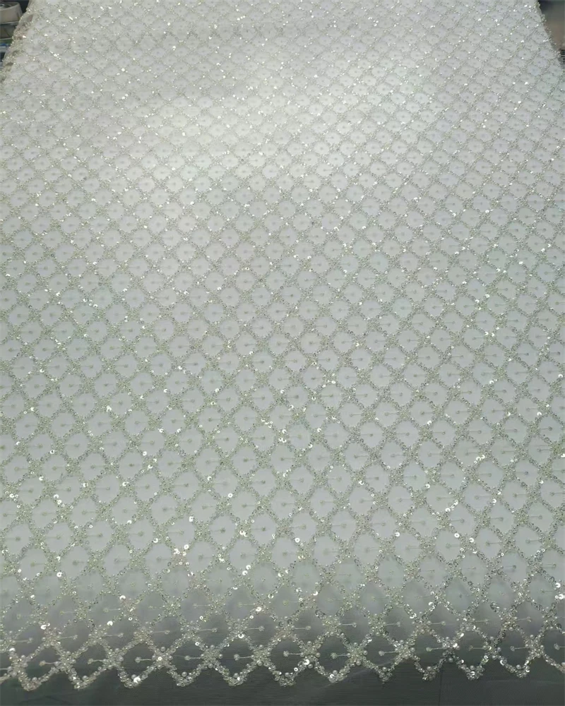 

Элитные африканские кружевные ткани с пайетками, высококачественная вышивка, французское нигерийское тюлевое кружево для свадебных и праздничных нарядов, шитья