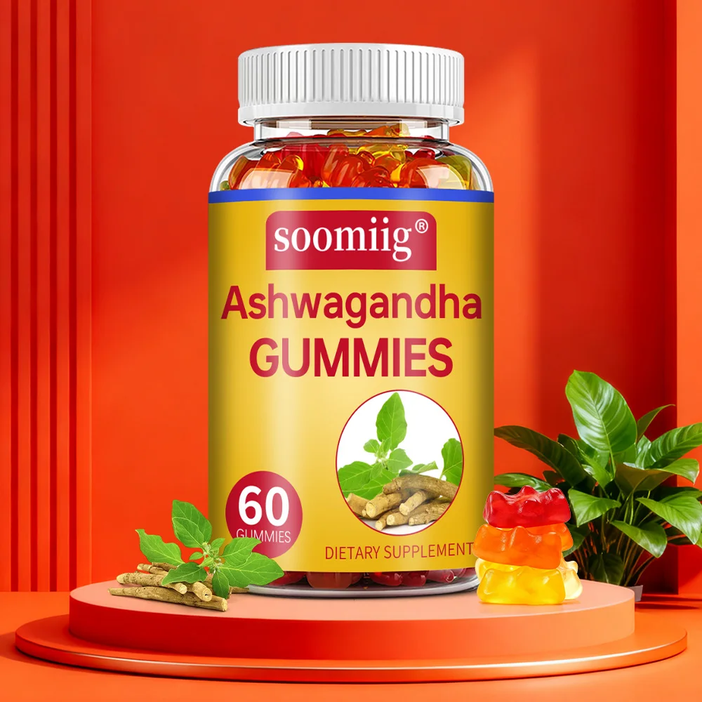 Ashwagandha Gummies - Relieve Stress, Improve Sleep, Enhances Energy, Promotes Energy and Endurance, Muscle Mass
