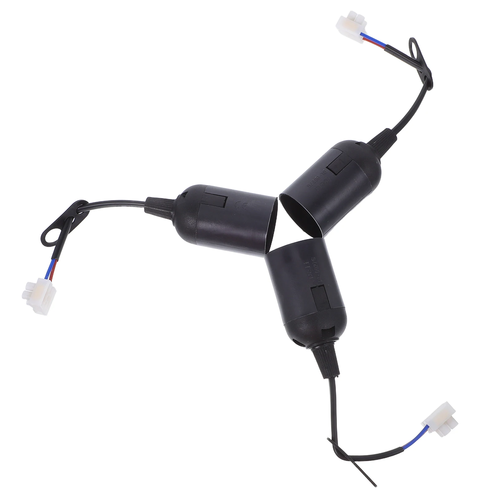 

3pcs Lamp Holder Bulb Socket with Cord Terminal for Pendant Light Fixtures Chandelier Accessories E27 Screw Base Plastic Hanging