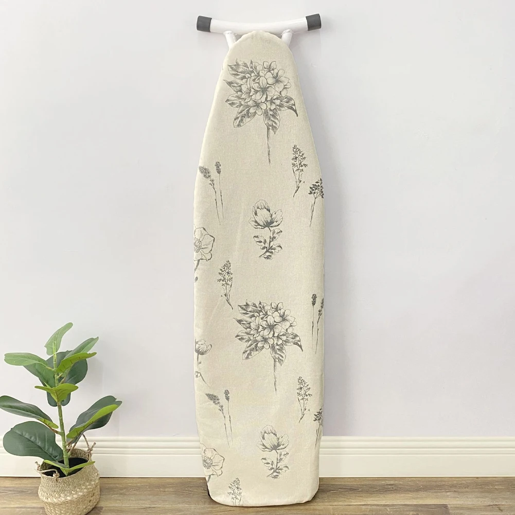 Printed Ironing Board Cover Drawstring Tightening with Padding Cloth Large Canvas Ironing Board Accessories Protector Cover