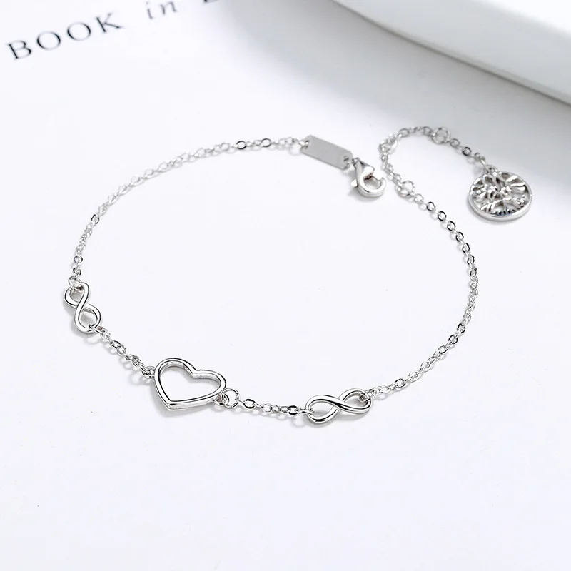 RYJU High Quality 925 Sterling Silver Infinite Love Bracelet Life Tree Bracelet Woman Exquisite Elegant Party Charm Jewelry Gift