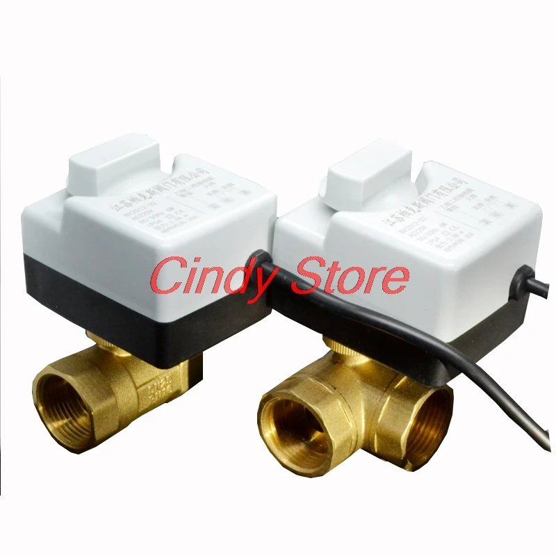 

AC220V 3-проводной электрический привод с двумя регулируемыми латунными моторизованными шаровыми кранами, 3-ходовой / 2-ходовой DN15 DN20 DN25 DN32 DN40 с ручным переключателем