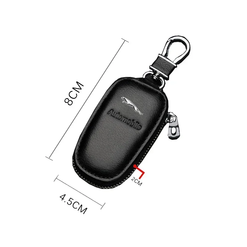 Leather Car Key Chain Protective Bag Case For Jaguar XF XFL XJ-S XJ-6 X-Type XE S-Type F-PACE F-Type S TYPE 2000 XK XKR