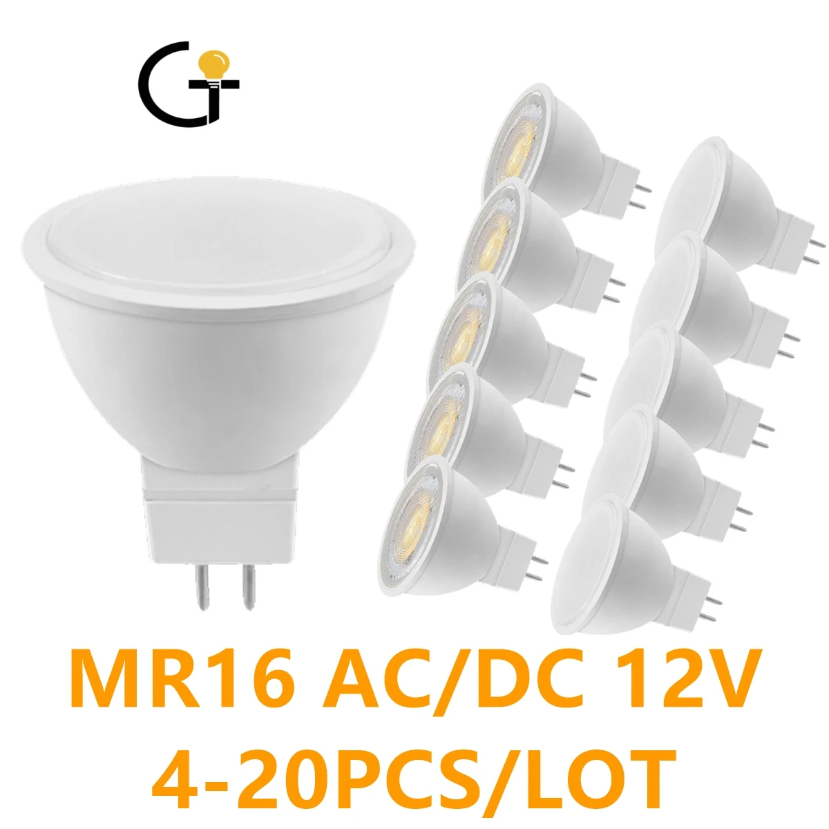 

4-20PCS MR16 AC/DC 12V LED Spotlight Bulb GU5.3 Low Pressure 3W 5W 6W 7W Light 120 Degrees 38 Degrees Study Kitchen For Home