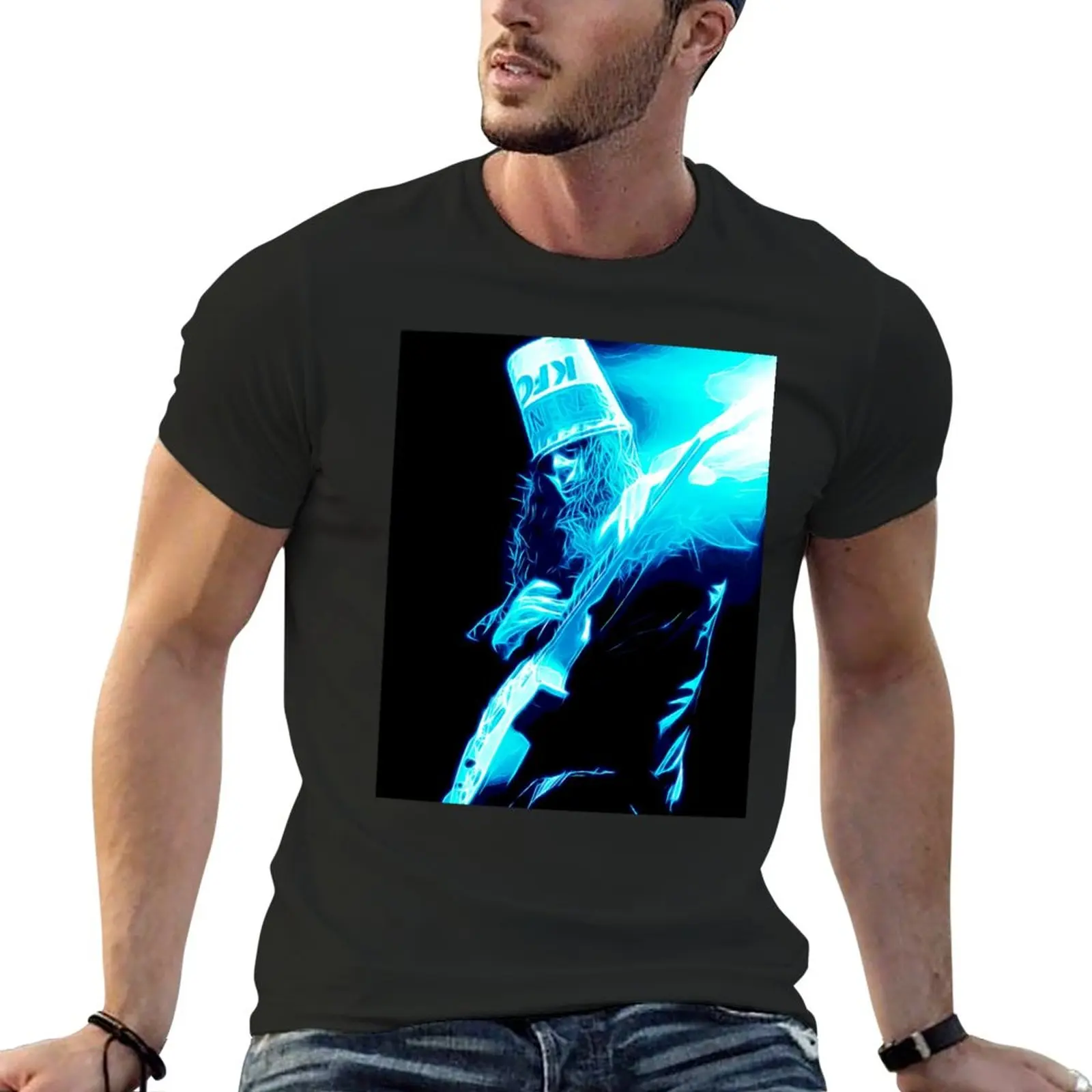 

Buckethead Electric Tears Graphic T-Shirt Aesthetic clothing sports fans hippie clothes Men's cotton t-shirt