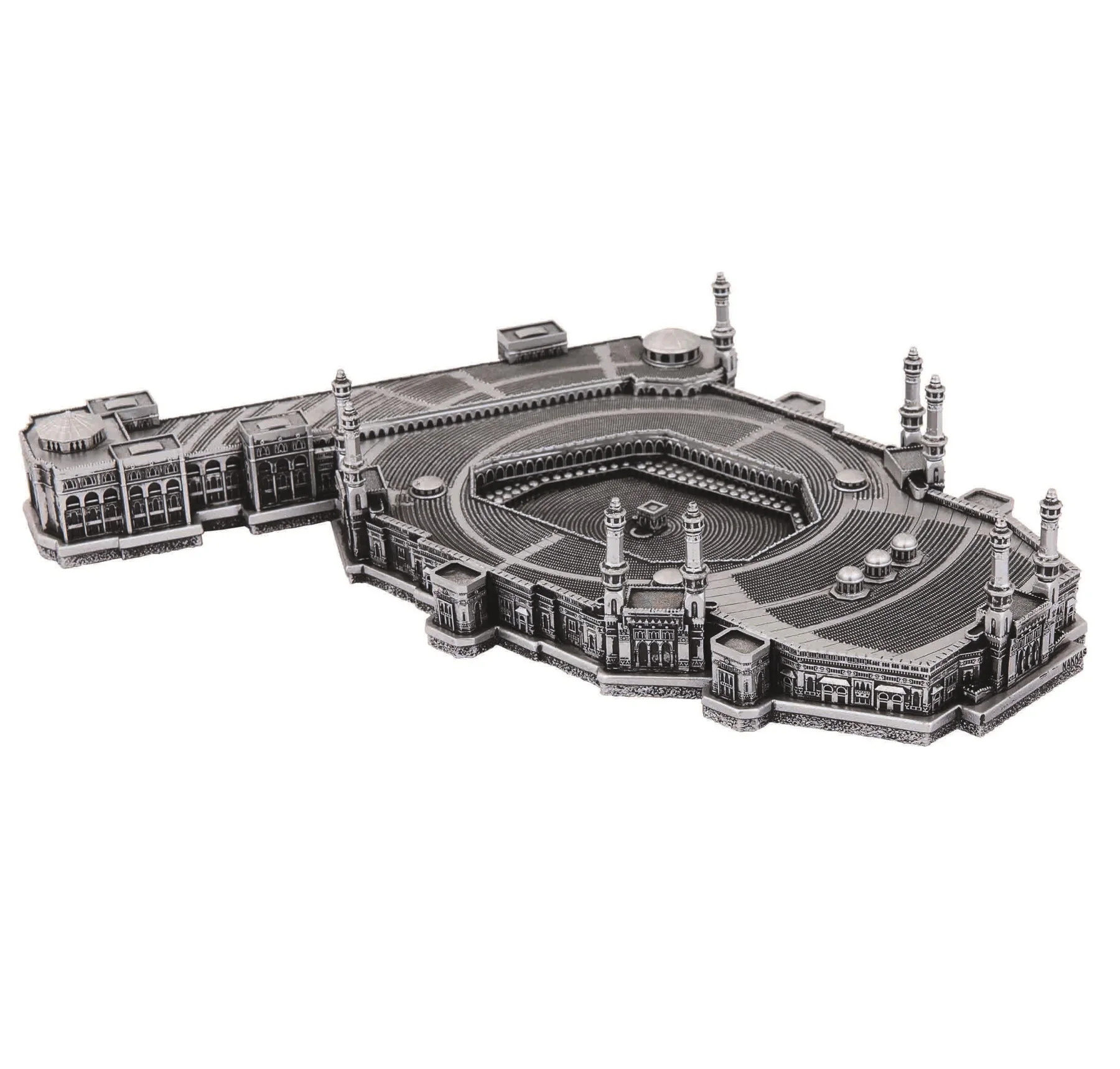 LaModaHome Silver Color Masjid Al Haram Mecca Islamic Table Decor for Home