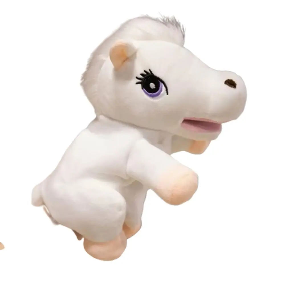 Horse Animal Little Horse Puppet Simulation Storytelling Stuffed Plush Horse Toys Soft Early Education Hand Finger Story Puppet
