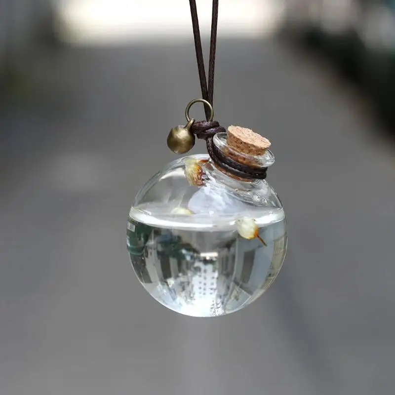 New Car Perfume Bottle Perfume Pendant Household Storage Bottle Air Freshener With Flower For Essential Oils Auto Ornament