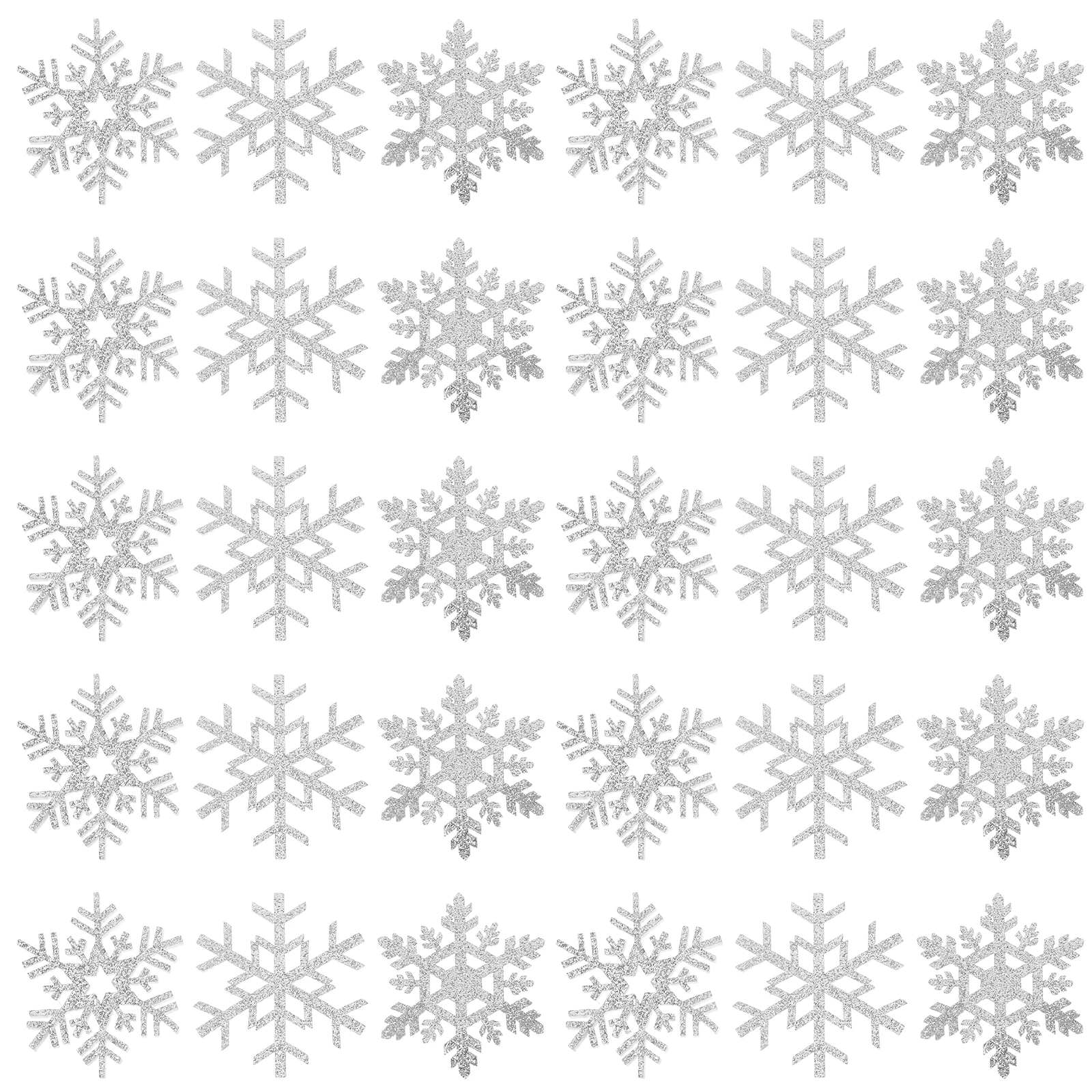 30 Stück Schneeflocken-Aufnäher, DIY-Kleidungsapplikationen, bestickte Aufnäher, Winter, Weihnachten, Ornament, Kleidung, Aufnäher, Nähzubehör