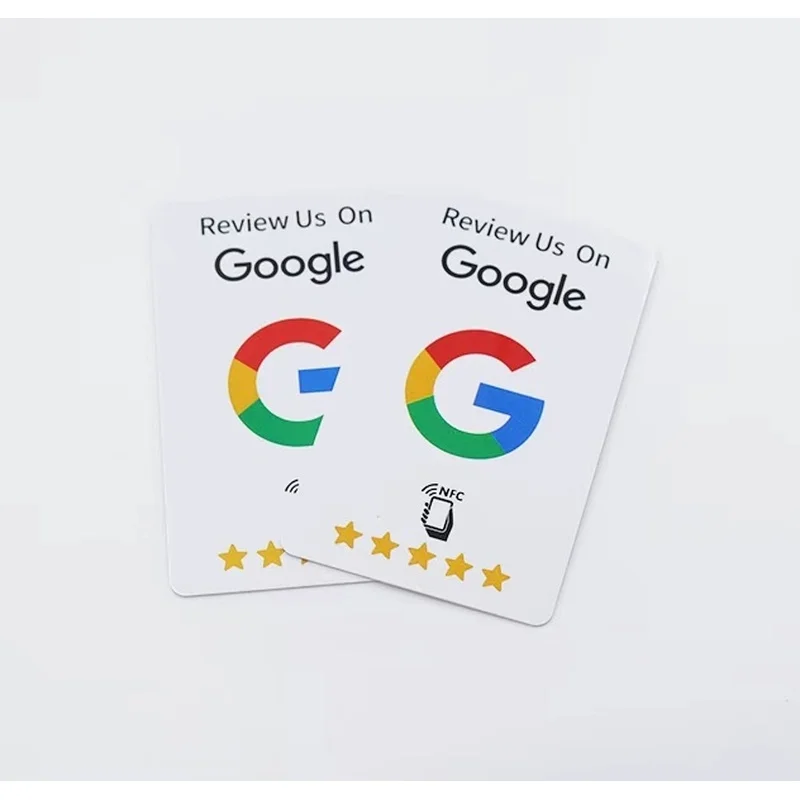 NTAG215 Google Review Tap NFC Card Reusable Programmable 13.56MHz For Business Customer Feedback