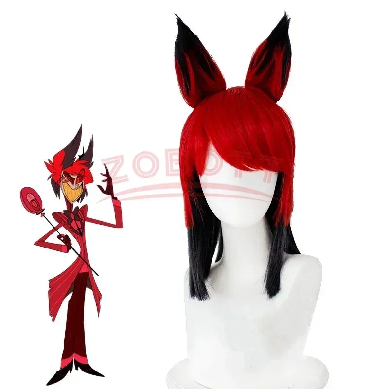 Hazbin コスプレホテル制服アラストアコスプレ衣装成人男性ハロウィンカーニバルクリスマス衣装赤いスーツアニメコスプレ