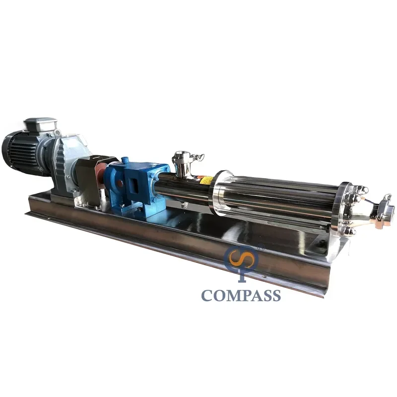G Type High Viscosity Sanitary Stainless Steel SS304 Tri Clamp 3KW Single Screw Mono Pump Positive Displacement Pump