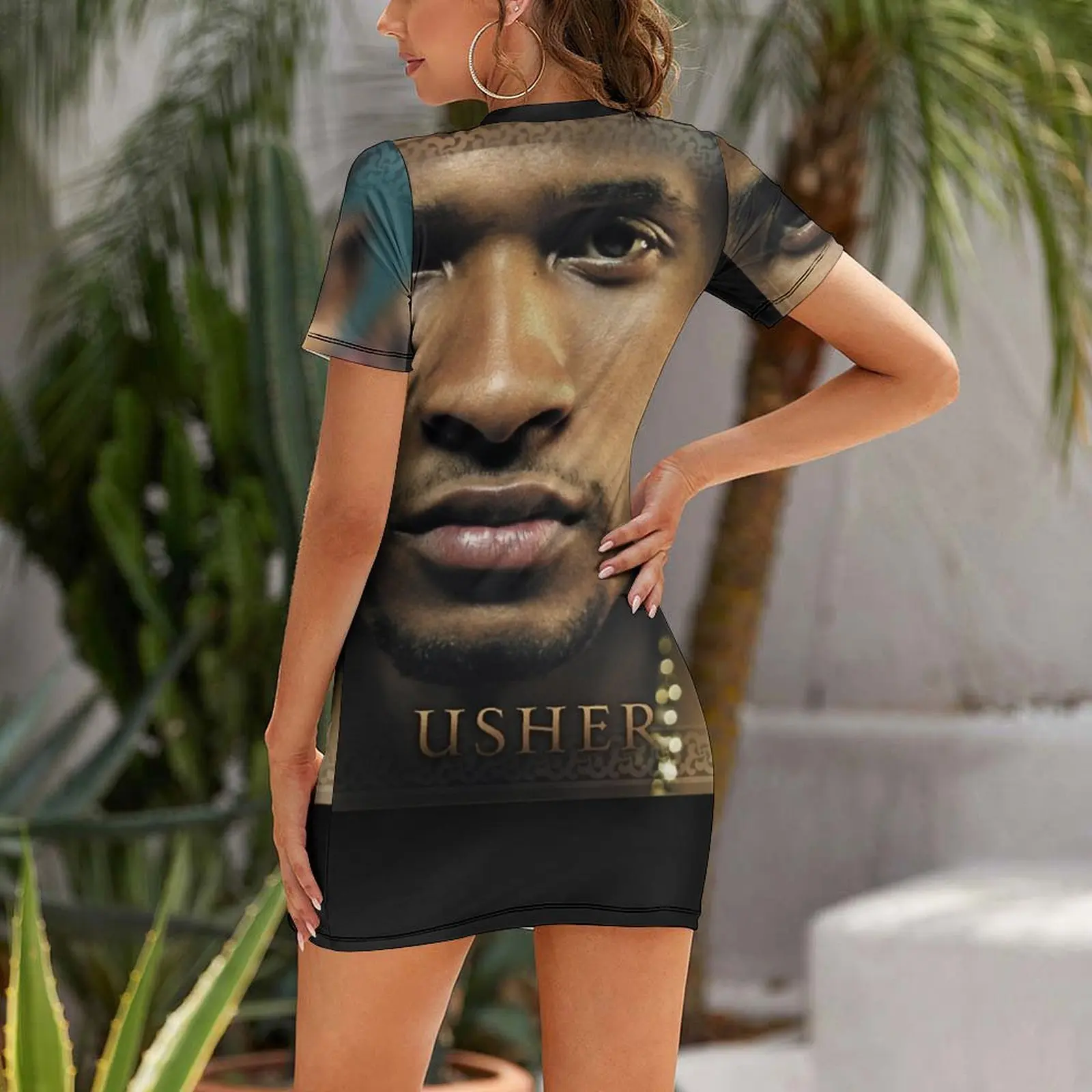 Usher confessões clássico camiseta vestido de manga curta roupa de festival feminino vestido de noite de luxo mulher para casamento