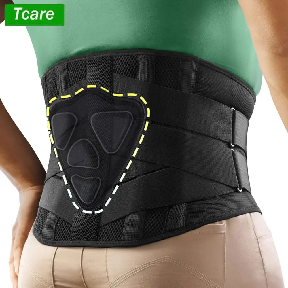 Back Brace for Men Lower Back Pain with 5 Stays, Sciatica, Herniated Disc, Scoliosis, Breathable Back Support Belt with Soft Pad