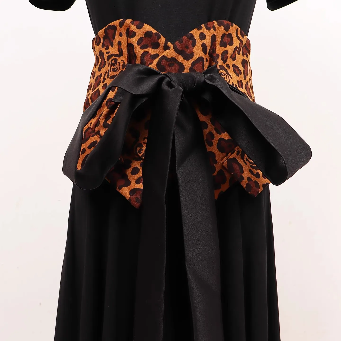 Women's Fashion Bow Print Cummerbunds Female Dress Corsets Waistband Belts Decoration Wide Belt R3141