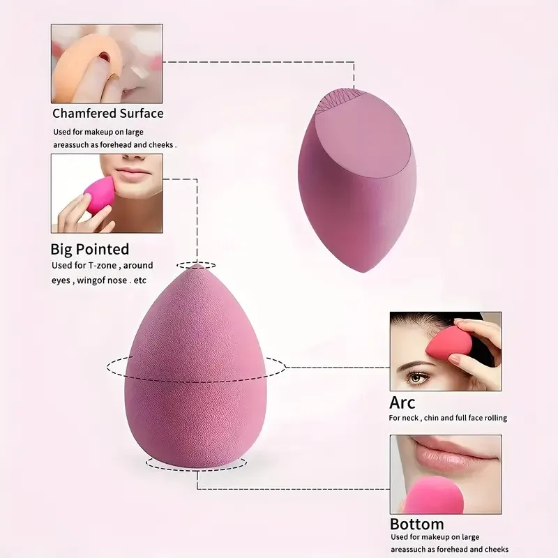 4pcs Make Up Blender Cosmetic Puff Makeup Sponge With Storage Box Foundation Powder Sponge Beauty Tool Fashion Beauty Blender