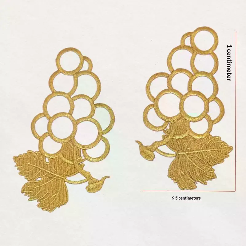 Gold And Silver Floral Embroidery Cloth Stickers Patches Stage Costume Embroidery Clothing DIY Handmade Accessories