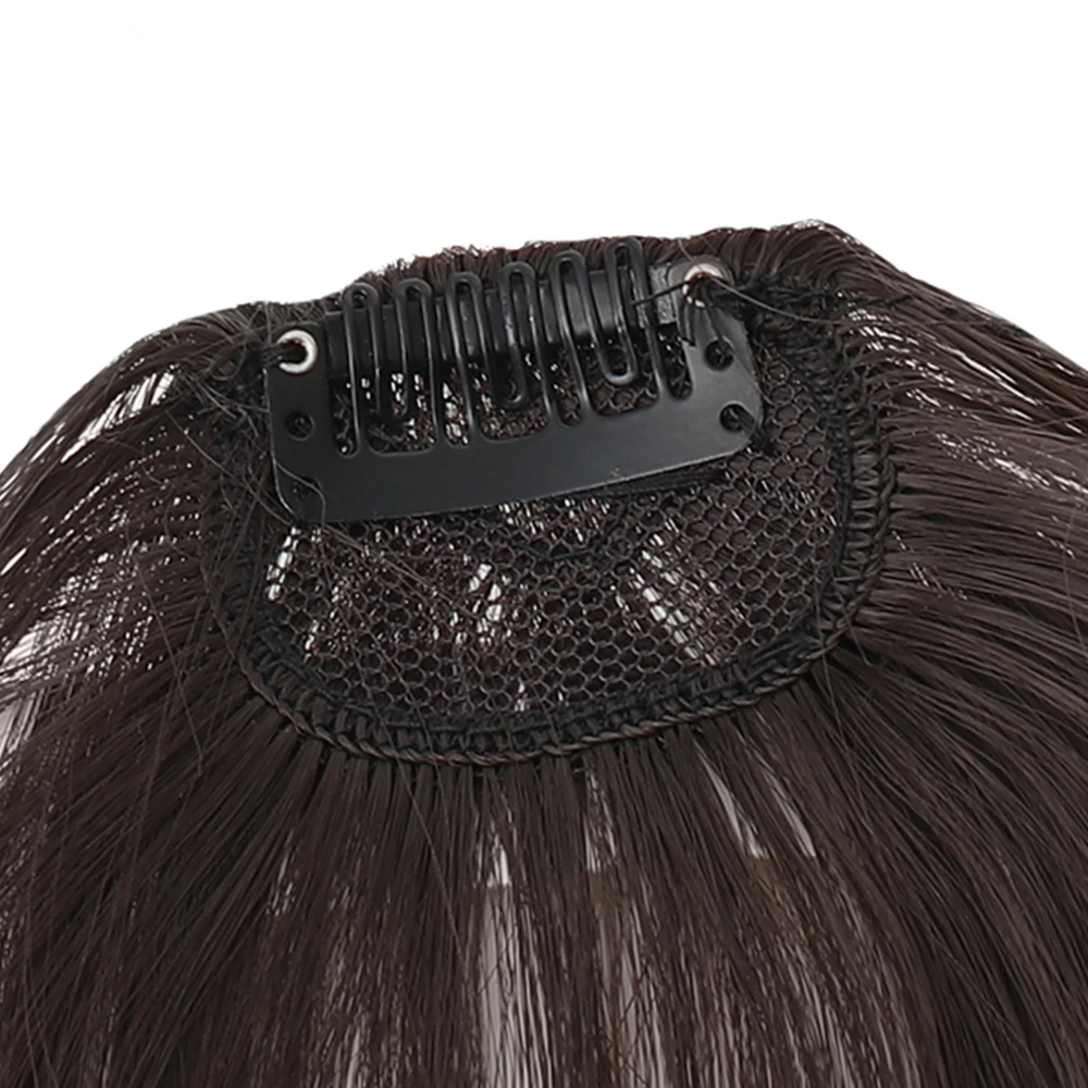 Synthetic Air Bangs Natural Short Brown Black Fake Hair Fringe Extension 1 Clip In Hairpieces Accessories For Women Girl