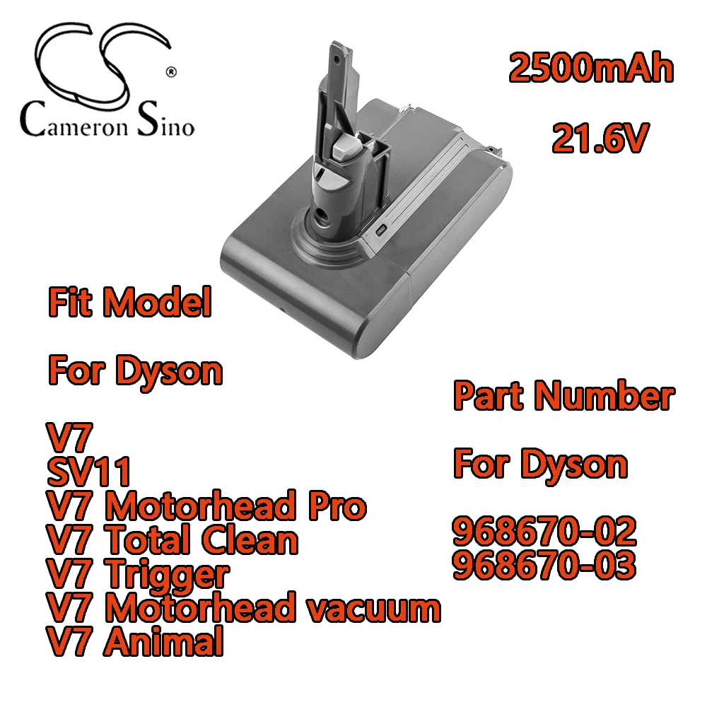 

Vacuum Battery For Dyson V7 SV11 V7 Motorhead Pro V7 Total Clean V7 Trigger V7 Motorhead vacuum V7 Animal 968670-02 968670-03