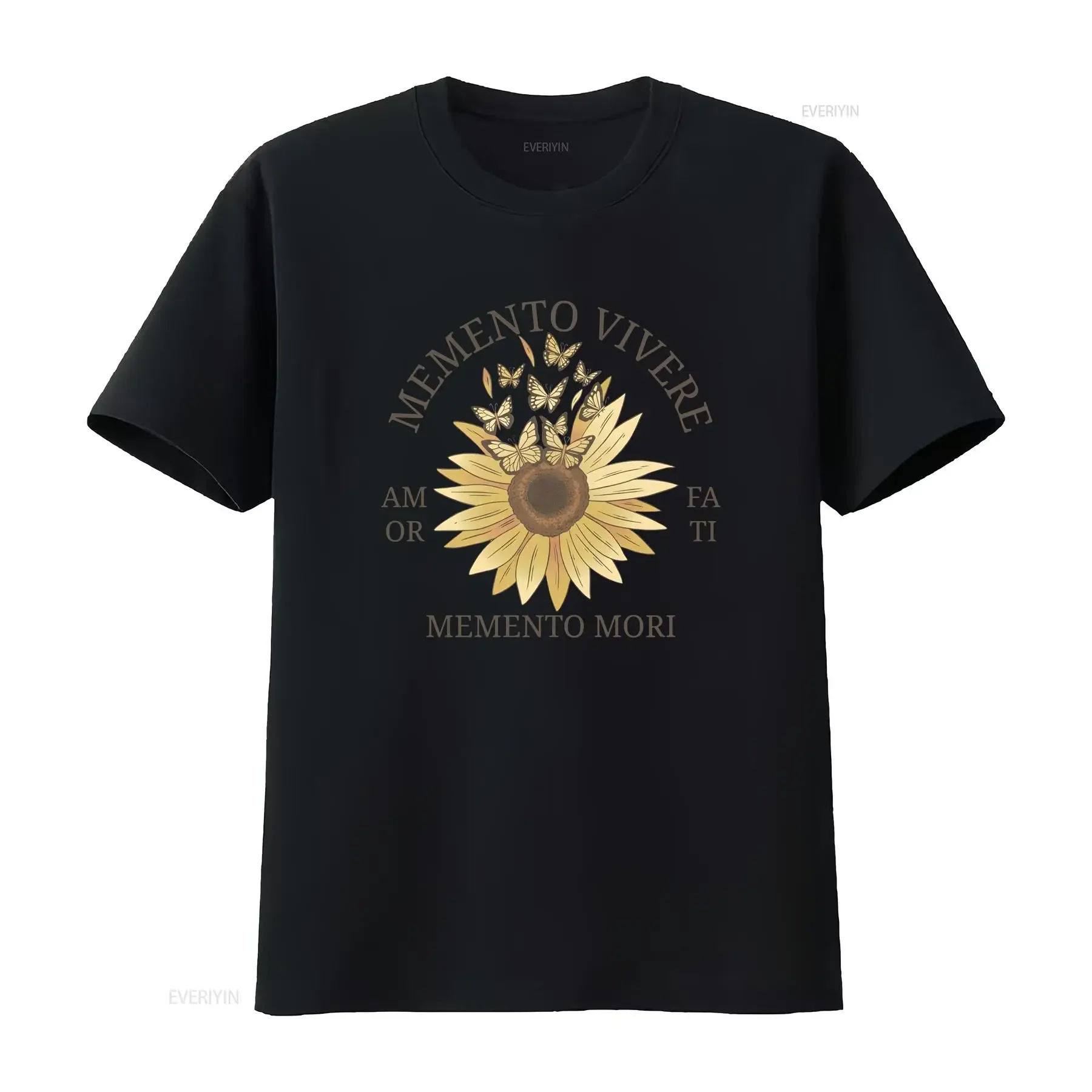 T Shirt SweaT Mug Memento Vivere Amor Fati Mori vintage Washed designer clothes Slightly Top For Everyday Wear homme Soft