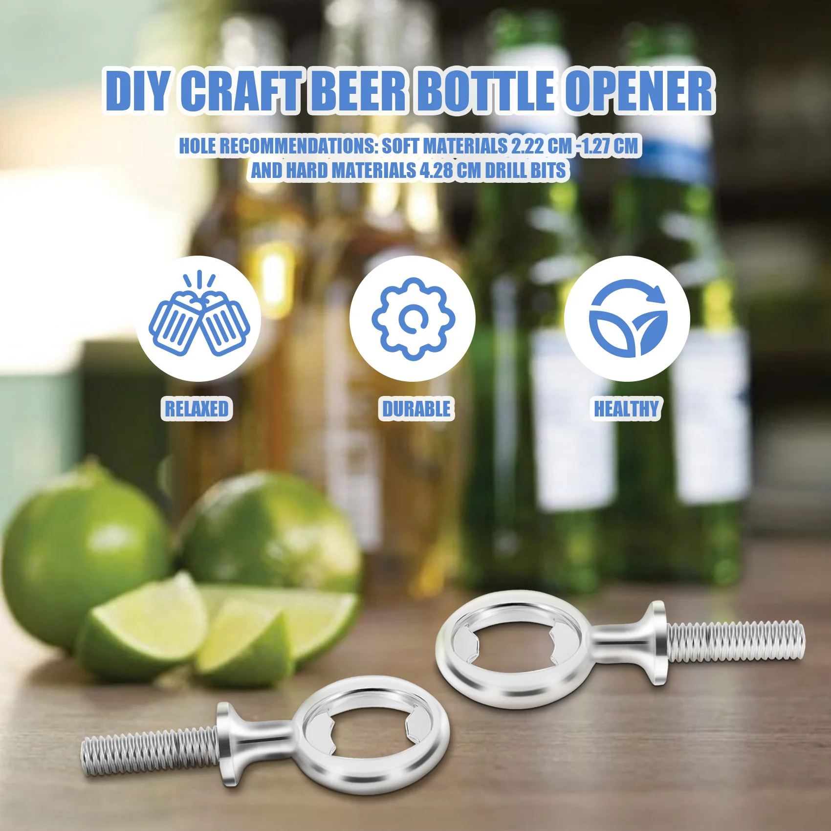 8 Pieces Bottle Opener Kit Metal Bottle Opener DIY Craft Beer Bottle Opener Blank Bottle Opener HY