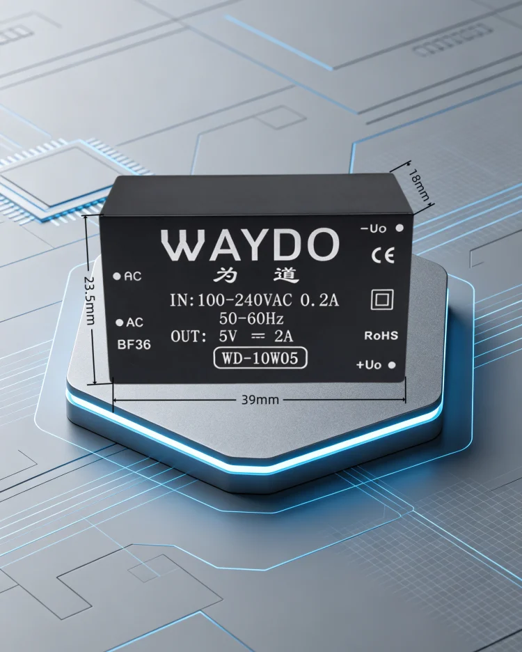 WAYDO AC DC Power Module 5V 2A 3.8V Isolated AC-DC Power Supply Compact AC 220V to DC 12V AC 220V to DC 24V Switching Power Supp