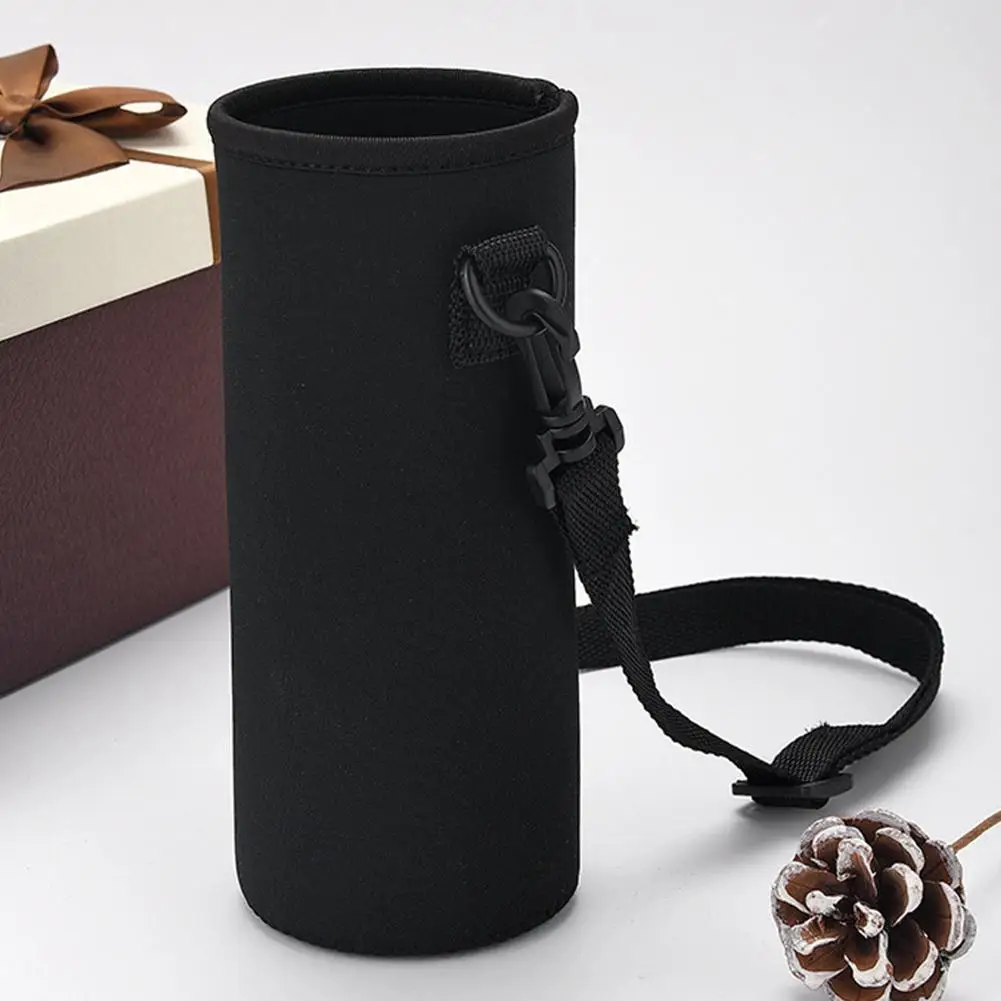 Portable Water Bottle Insulated Neoprene Holder Pouch Bag 420/550/750/1000/1500ml Shoulder With Adjustable Strap