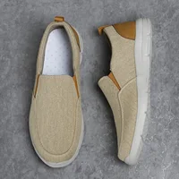Chaussures d'été en toile pour hommes, baskets respirantes et confortables à enfiler pour l'extérieur, mocassins classiques pour hommes 3