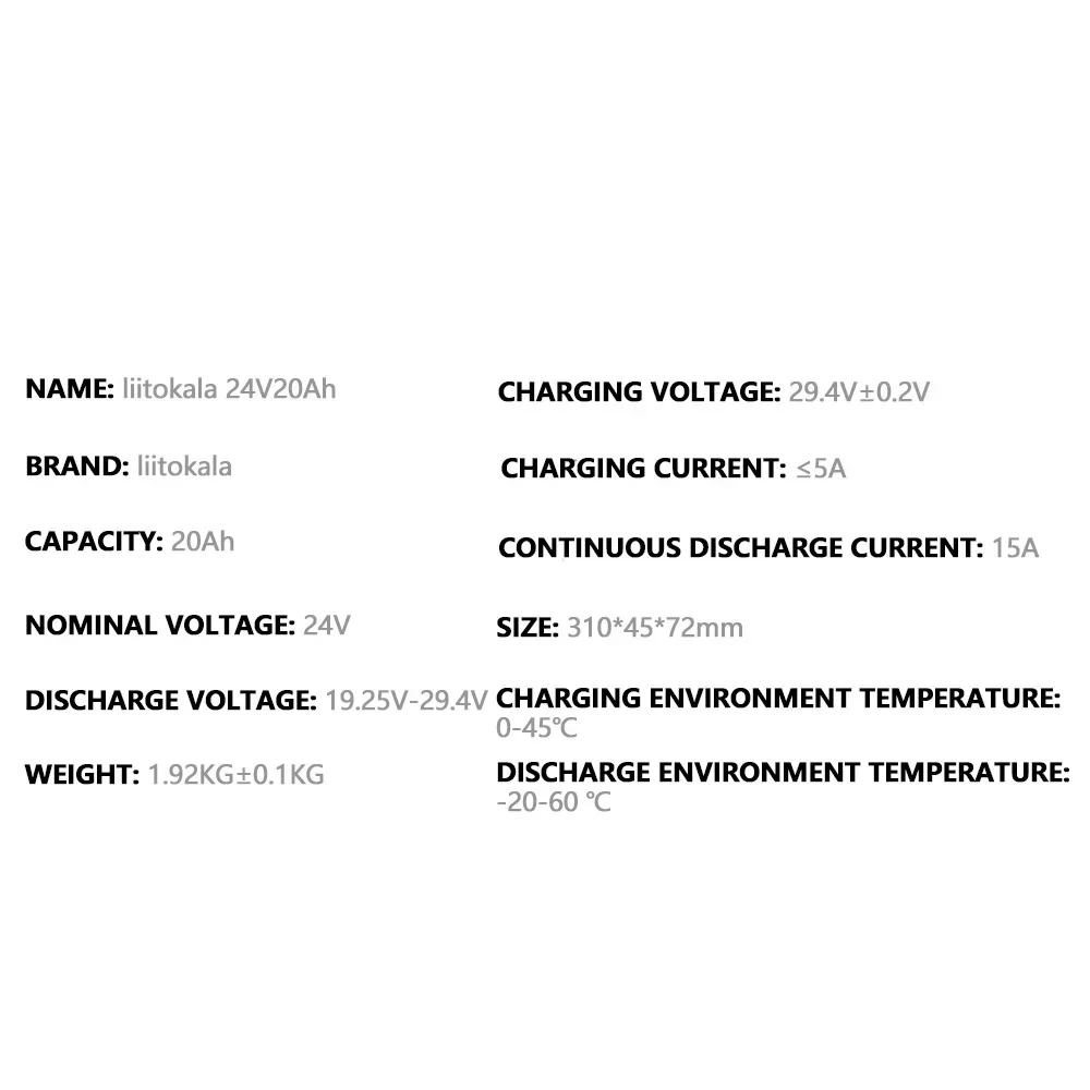 LiitoKala 24V20Ah 21700 7S4P lithium battery pack 29.4V bicycle scooter scooter portable bicycle wheelchair battery with BMS