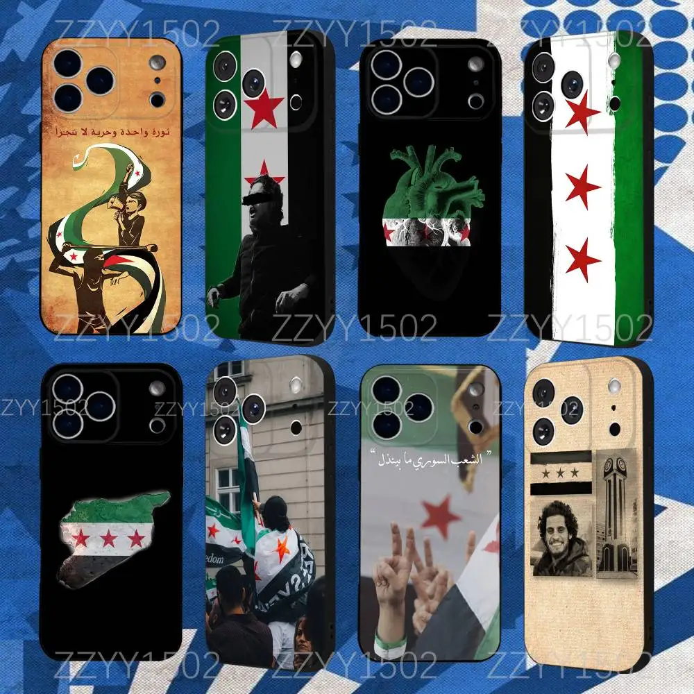 

Syrian Revolution Flag Phone Case For iPhone 17,16,15,14,13,12,Pro,Max,Plus,E,SE4,Air,Mini Black Funda Shell