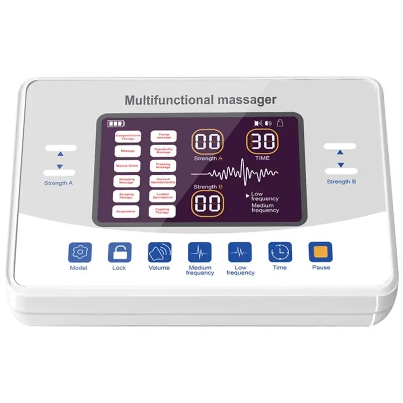 

12 Modes Low Frequency Therapy Device TENS Machine EMS Muscle Stimulator Electronic Pulse Massager Easy Install Easy To Use