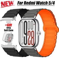 For Redmi Watch 5 Bracelet Magnetic Watchband Clear Protector Case For Redmi Watch 4 Mi Band 8/9pro Wristband Replaceable Correa
