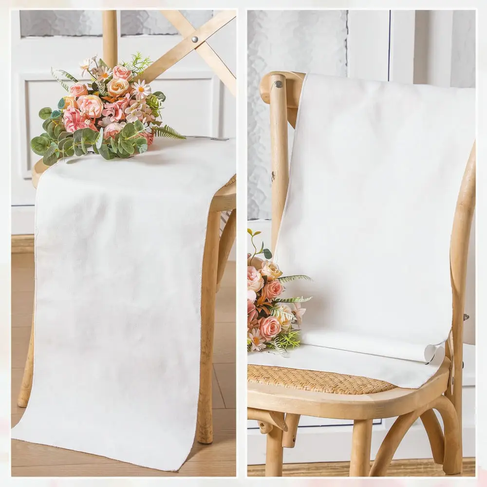 Wedding Chair Sign Hanging Banner Reserved Seating Marker Polyester Fabric Decoration For Bride Groom Ceremony Supplies