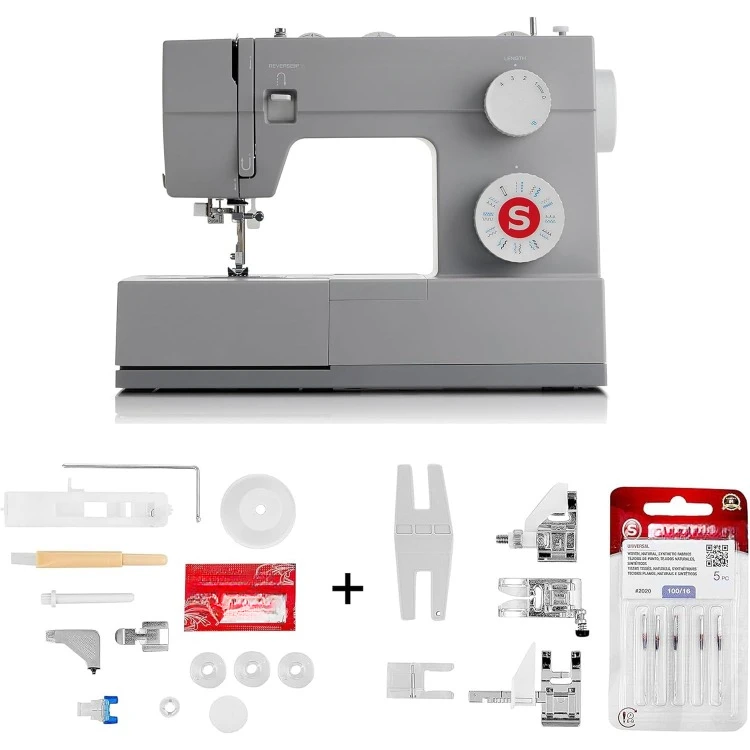 Heavy Duty 4423 High Speed Sewing Machine with Accessory Kit | Strong Motor With Enhanced Piercing Power, 97 Stitch Applications