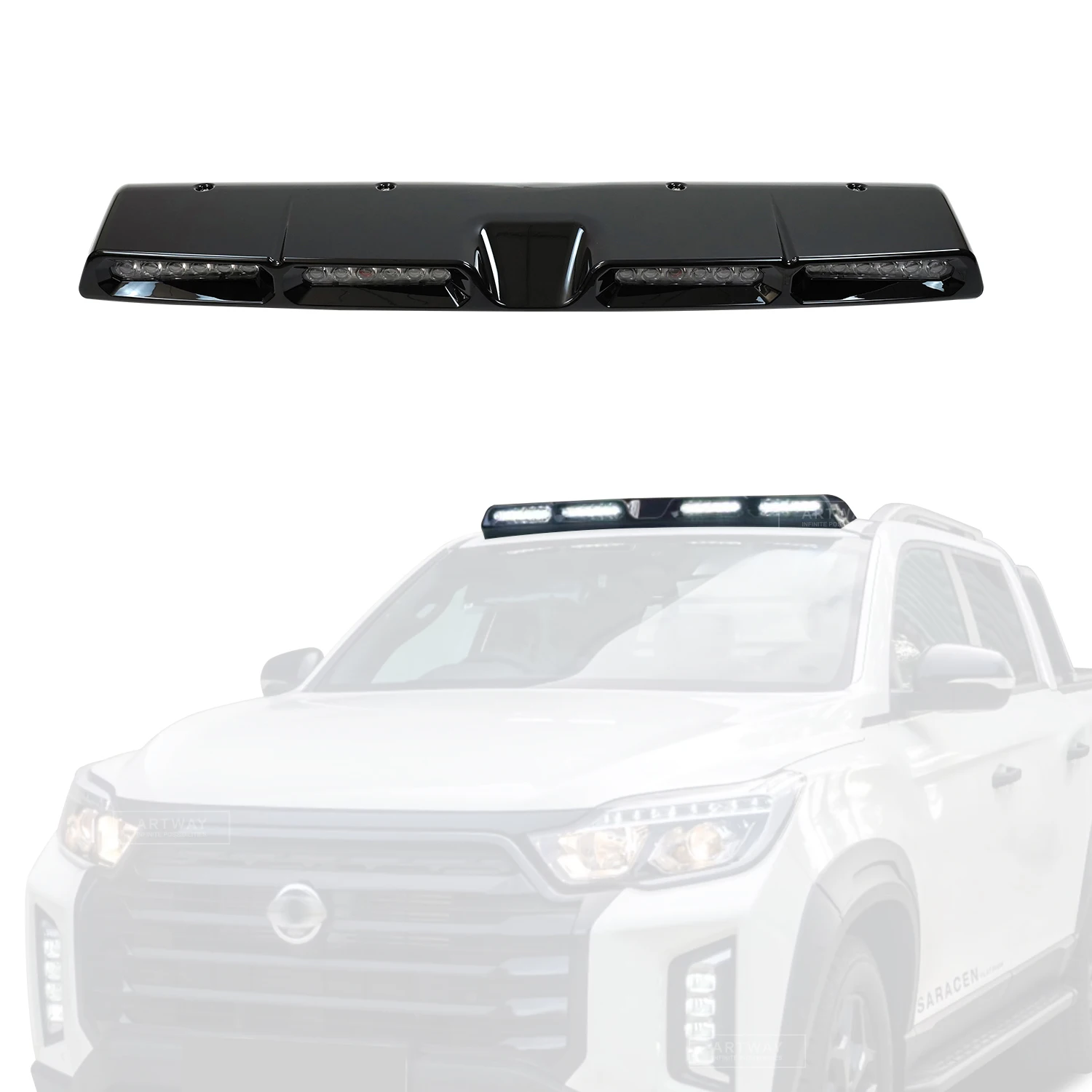 Car Spare Parts Body Kit Exterior Accessories Top Light LED Roof Light Pod For Ssangyong Musso 2023