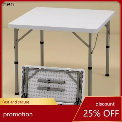 

HXL Folding Square Dining Table Plastic Square Table Multifunctional Dining Table