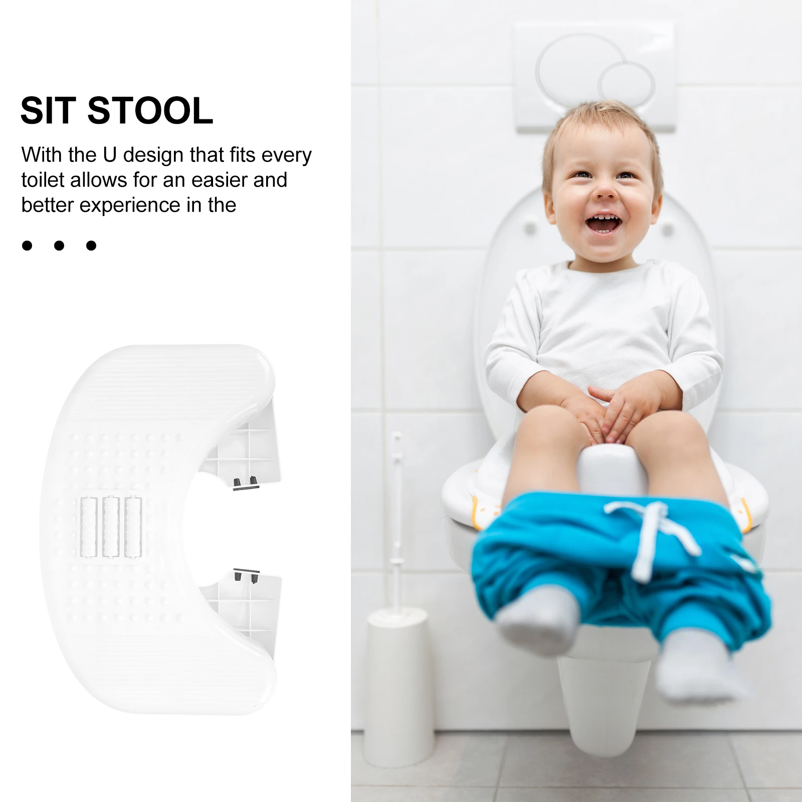 

Plastic Footstool Toilet Stepping Stool Foldable Portable Pedicure Rest Foot Support Tool Fits Every Compact Size Space