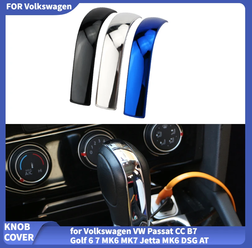 Car Styling DSG Gear Shift Knob Head Sticker Trim for Volkswagen VW POLO CC Golf 7 6 Bora Tiguan Passat B5 B6 B7 Jetta MK5 MK6