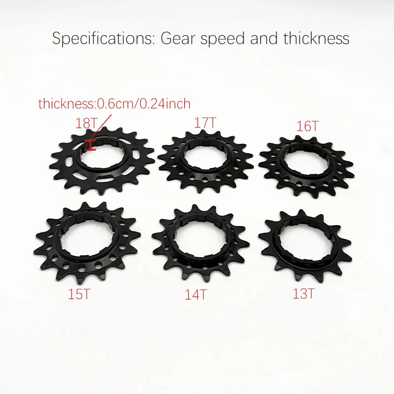 BMX Racing/BMX Dedicated Flywheels with 18T-13T Multi-Tooth Options and 1/2-1/8 Single-Speed Flywheels