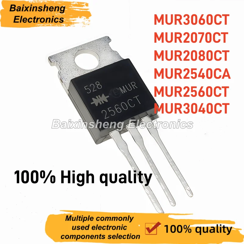 10PCS New MUR1620CT MUR1620CTR TO‑220 Ultrafast Recovery Diode 16A 200V Common Cathode Power Rectifier Electronic Components