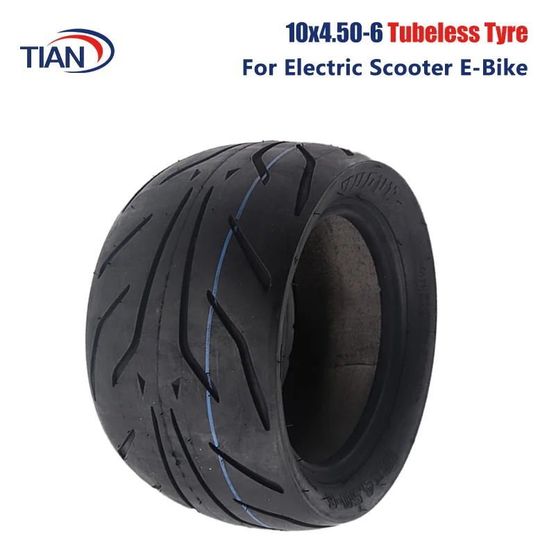 

High Quality 10x4.50-6 Vacuum Tyre 10 Inch Tubeless Tires for Electric Scooter Electric Bicycle Road Wheel Parts